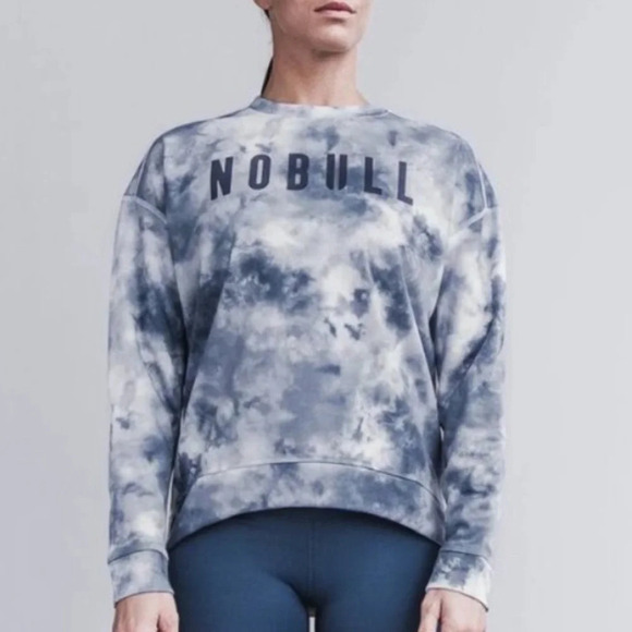 NOBULL Tops - Nobull Women's Blue Tie-Dye Crew Sweatshirt - 29778